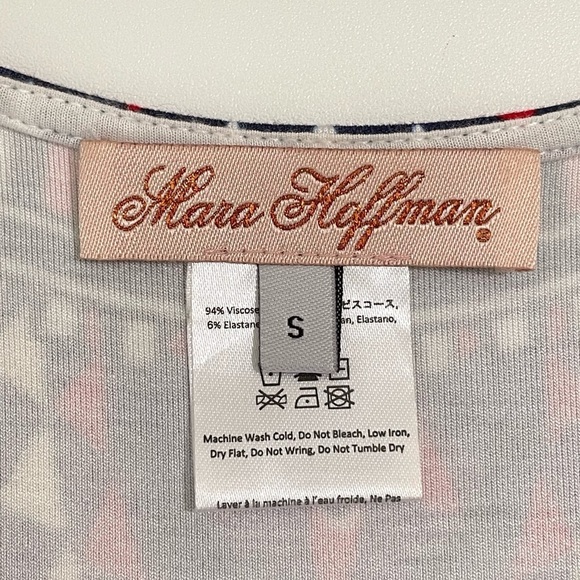 Mara Hoffman Cap Sleeve Mini Dress Jersey El Mundo Multicolor Tribal Print Small - Picture 10 of 12